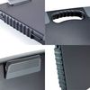 Officemate Portable Clipboard Storage plastic Case for A4 sizes, Charcoal (83301),11-3/4"w x 1-1/2"d x 14-1/2"h