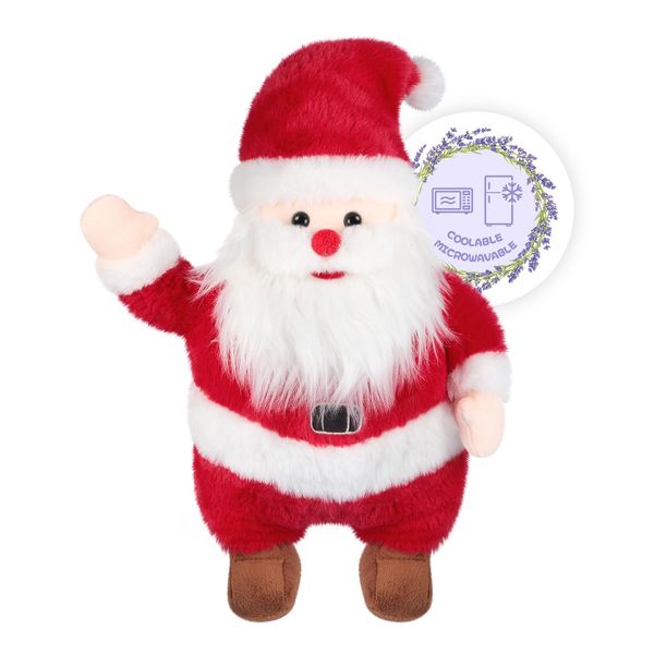 SuzziPals Heatable & Coolable Christmas Toys Santa Claus Plush, Microwave Heating Pad for Period Cramps, Christmas Stuff Lavender Christmas Plush Santa Toy, Christmas Santa Plush Doll for Girls