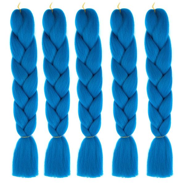 5 Stücke Ombre Jumbo Braid Haarverlängerung Kunsthaar Braids Extension, 24 Zoll Kanekalon Haar Flechten Extensions Pferdeschwanz Verlängerung,Für Crochet Twist Flechten Haar