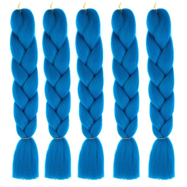 5 Stücke Ombre Jumbo Braid Haarverlängerung Kunsthaar Braids Extension, 24 Zoll Kanekalon Haar Flechten Extensions Pferdeschwanz Verlängerung,Für Crochet Twist Flechten Haar