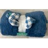 Pillowfort Houndstooth Eye Mask & Blue Blanket Throw Set