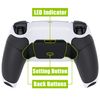 eXtremeRate Black Rubberized Grip Programable RISE 2.0 Remap Kit for ps5 Controller BDM-010 BDM-020, Upgrade Board & White Redesigned Back Shell & Black Back Buttons - NO Controller