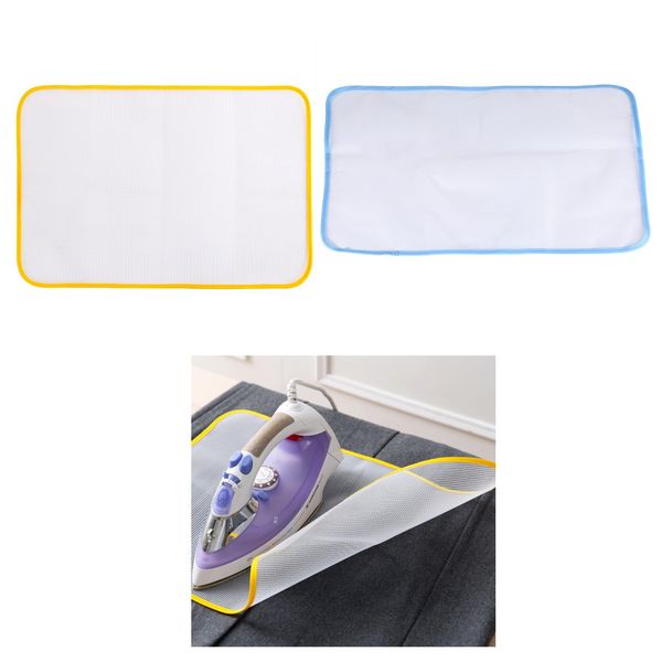 2pcs Heat-Resistant Mesh Ironing Cloth,Table Top Ironing Pad Insulation Heat Resistant Ironing Mat,Protect Iron Delicate Garments Clothes Iron Rest for Steam Pressing on Tabletop or Bed(40 x 60cm)