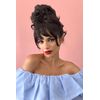 Scrunchie bun hairpiece, easy updo messy bun: Betsy ginger #ginger