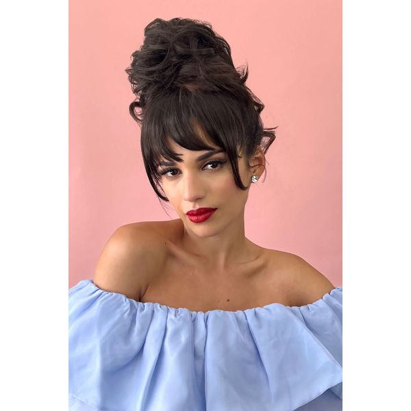 Scrunchie bun hairpiece, easy updo messy bun: Betsy ginger #ginger