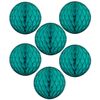6-pack 5 Inch Teal Green Honeycomb Tissue Paper Balls