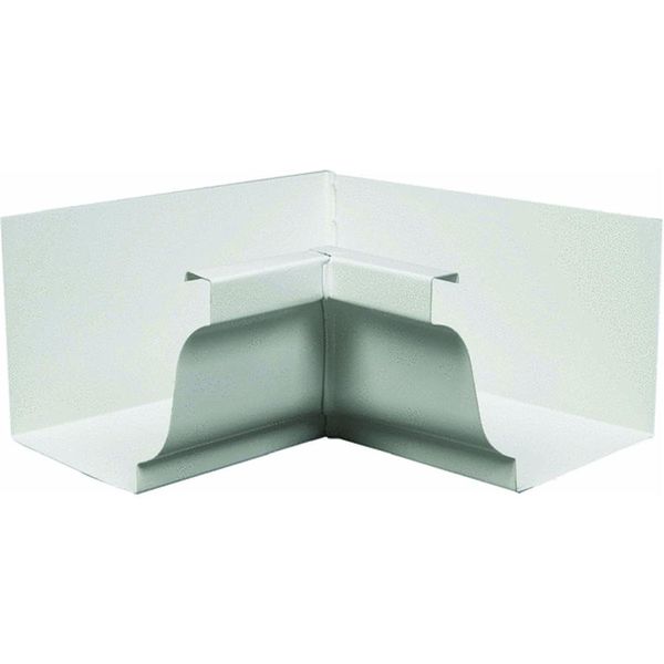 AMERIMAX HOME PRODUCTS 19201 4-Inch Galvanized Inside Mitre, White