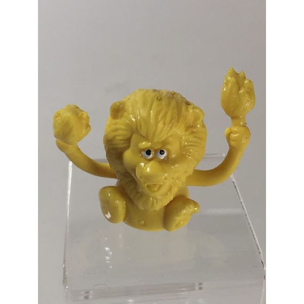 Vintage Rubber Yellow Lion Monster Jigglier Jiggle Finger Puppet New