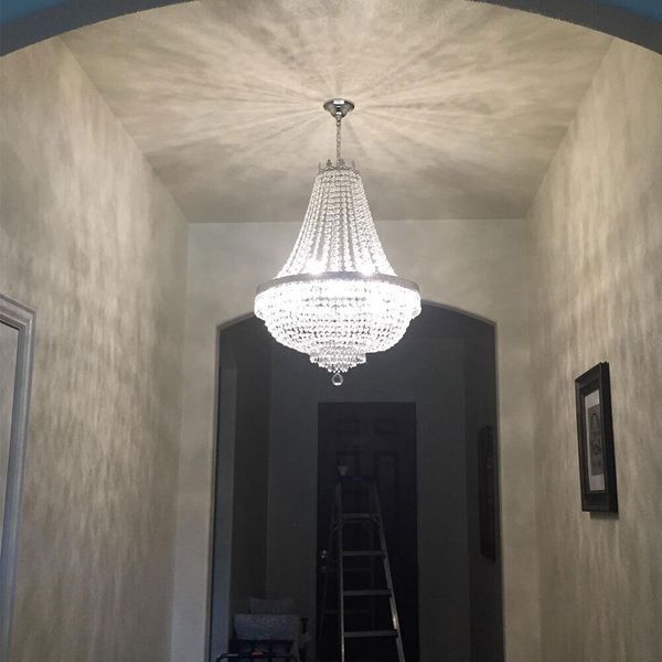 Crystal Chandelier Luxury French Empire Large Foyer Pendant Ceiling Light LED