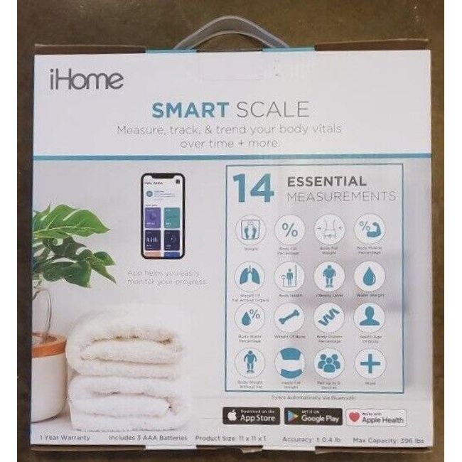 iHome Smart Scale Digital Scale Review, Gives consistent readings; app has  lots of features; AAA b 