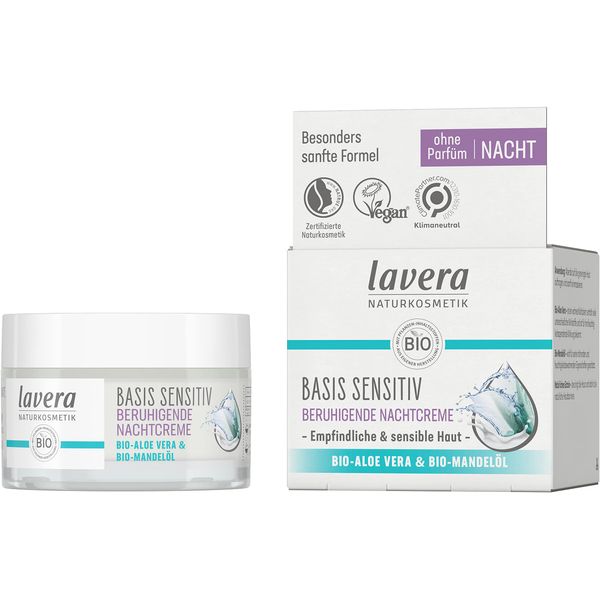 lavera Basis Sensitiv Beruhigende Nachtcreme, 50 ml