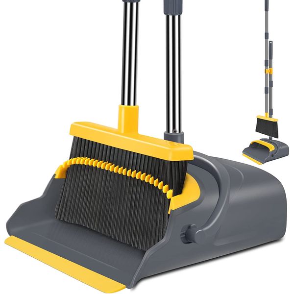 Broom and Dustpan Set for Home – Combo for Indoor & Outdoor Sweeping