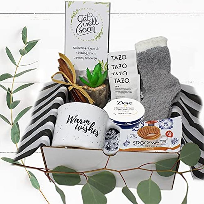  Get Well Soon Gifts for Women, 11 Pcs Self Care Package for  Sick Friend After Surgery, Thinking of You Sympathy Gift Basket, Sorry for  Your Loss Feel Better Gifts for Sister