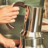 Alessi Espresso Coffee Maker Stovetop Moka Pot, 3 Cup, Silver