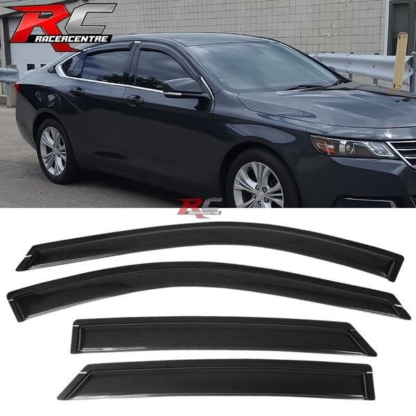 For 14-20 Chevy Impala Window Visors Sun Guard Rain Deflector Acrylic 4PC