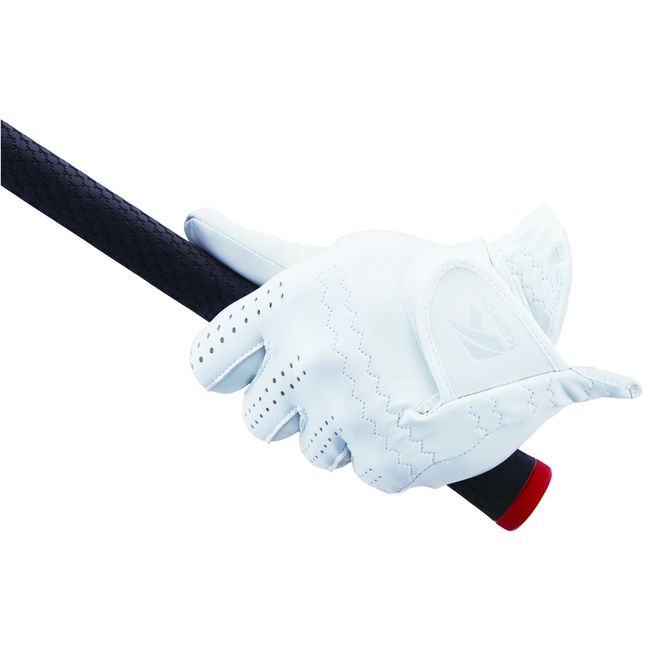 Casco SILKY FIT Men's GF-17251 Silky Fit Regular Size Golf Gloves, White, 8.7 inches (22 cm)