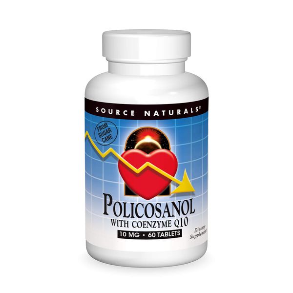 Source Naturals Policosanol with Coenzyme Q10 10 Mg Tablet, 60 Count