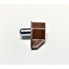 5mm Plastic Shelf Support with Steel Pin, Brown - 25 Pack
