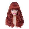 Rugelyss Vintage Long Wavy Auburn Wig with Bang Big Bouffant Beehive Wigs for Women Copper Red Synthetic Hair Wig fits 70s 80s Costume or Halloween Party