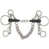 Shires Equikind Plus Pelham Peanut Link Bit 5 inch Silver Black