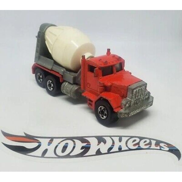 Hot Wheels 1979 Peterbilt Cement Mixer Truck Red Loose As Is