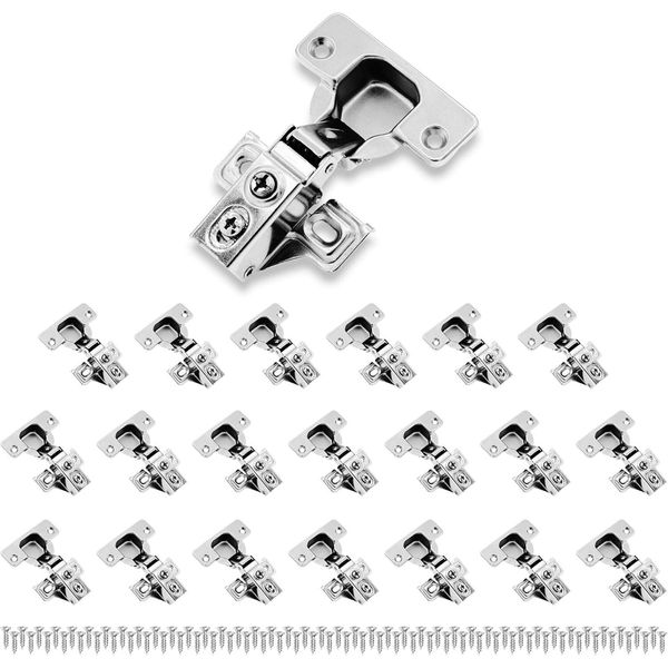 AMARYN 20 PCS. 3/4" OVERLAY KITCHEN CABINET DOOR HINGES