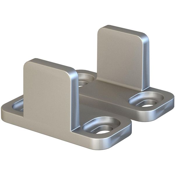 Floor Mount Metal Door Guide Set for Sliding Doors, Satin Nickel by Stone Harbor