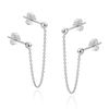 Rare Double Ball Chain .925 Sterling Silver Earrings