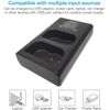 DSTE Dual USB Charger with LCD Display Compatible for Panasonic DMW-BLK22,BLK22