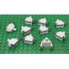 Lego 10 Light Bluish Gray Plain Mini Figures Torso With Dark Bluish Gray Hands