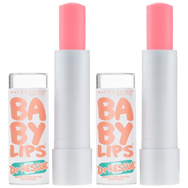 Maybelline New York Baby Lips Dr. Rescue Medicated Lip Balm Makeup, Coral Crave, Pack of 2