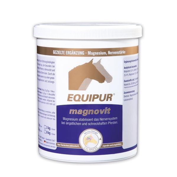 EQUIPUR Magnovit - Magnesium stabilisiert das Nervensystem bei ängstlichen und schreckhaften Pferden