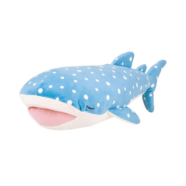 Ribuhaato Bolster Cushion, Premium Nemu Nemu Animals 68842-62 Jinbee Shark Jinbee-san (Total Length: Approx. 14.6 inches (37 cm) Plush Toy