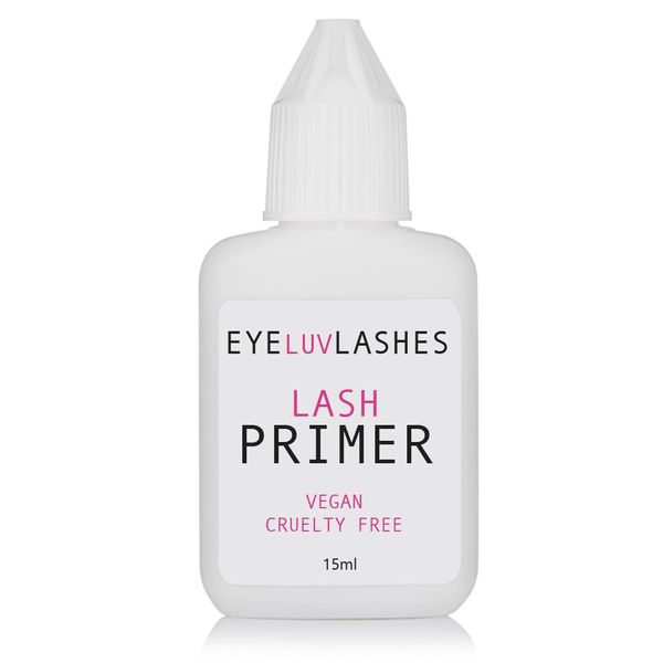 Eyelash Extension Lash Primer 15ml Pre-Treatment for Semi Permanent Eyelash Extensions/Removes Proteins and Oils/Longer Lash Retention/Eyeluvlashes Brand