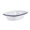 Olympia Enamel Pie Dish Rectangular 180 x 135mm 2(H) x 7(W) x 5.2(D)"