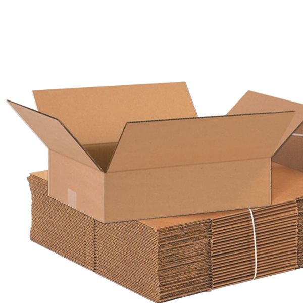 Aviditi 16 x 12 x 4 Corrugated Cardboard Boxes, Flat 16"L x 12"W x 4"H, Pack of 25 | Shipping, Packaging, Moving, Storage Box for Home or Business, Strong Wholesale Bulk Boxes