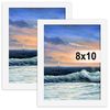 LUCKYLIFE 8x10 Picture Frame White for Wall Mounting or Tabletop Display, 2 Pack