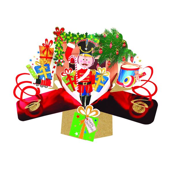 Second Nature Pop Ups Christmas Pop Up Nutcracker Card,XPOP034