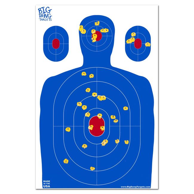 Big Dawg Targets 10 Pack - 12 X 18 Inch Blue Silhouette Reactive Splatter Target