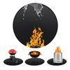 Round BBQ Grill Mat, 48 Inch Double-Sided Fireproof Pad 4-Layer Deck Protector for Indoor Outdoor Grilling