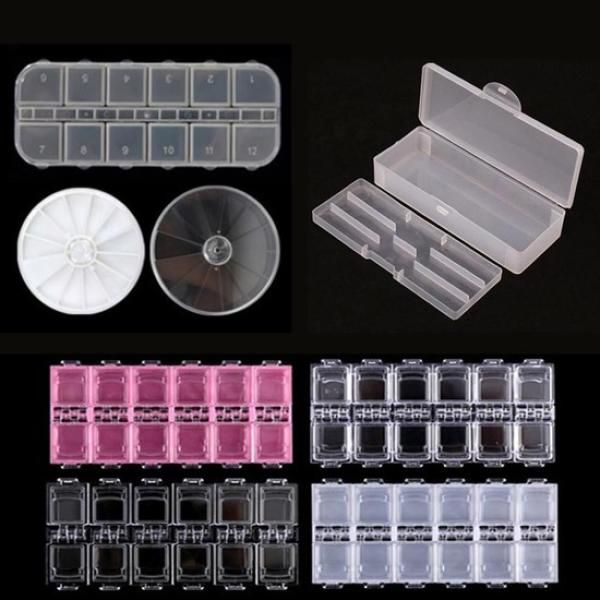 Nail Art Tool Parts Stone Accessories Case Storage Box 9 Types