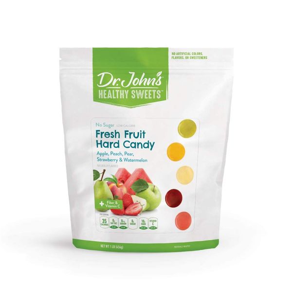 Dr. John's Healthy Sweets Sugar Free Fresh Fruit Hard Candies (100 count, 1LB)