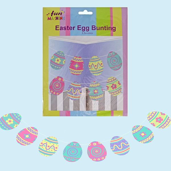 Easter Arts & Craft Bonnet Decorations Egg Hunt - Easter Egg Bunting