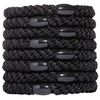 L. Erickson Ponytail Holders - Set of Eight - Solid Black Metallic by L. Erickson