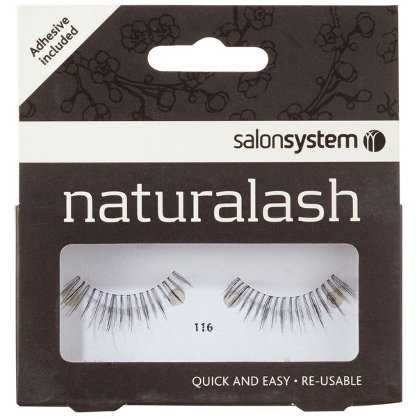 Salon System Naturalash Quick and Easy Re-Usable Black 116 Lashes