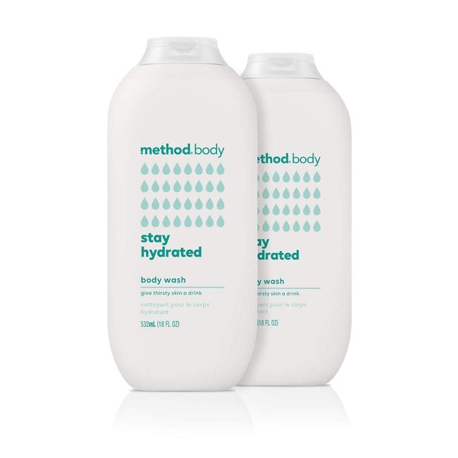 Method Method Body Wash, Stay Hydrated, 18 Ounces, 2 Pack, Stay Hydrated, 18 fluid_ounces