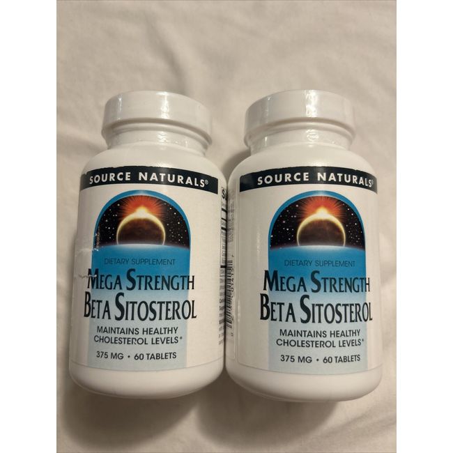 Source Naturals Mega Strength Beta Sitosterol 375 mg, Exp:10/25 ,