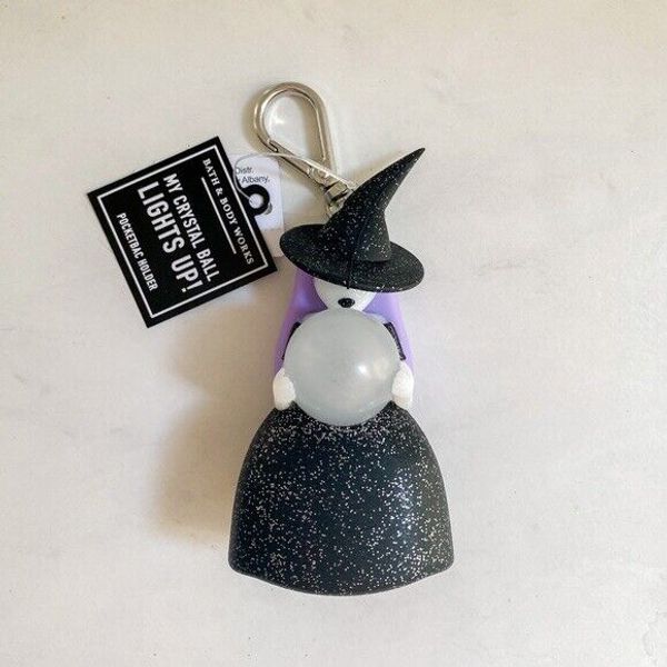 NEW Bath & Body Works Light-Up Black WITCH Pocket - Bac Holder/Key Fob