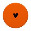 Black Orange Minimalist Heart PopSockets with Interchangeable PopGrip