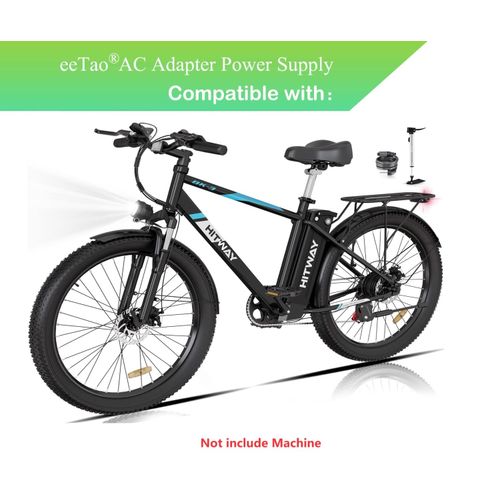 eeTao 3-Prong 54.6V 2A AC/DC Adapter Charger Compatible with HITWAY BK3M 26 Inches 26"×3.0 Fat Tire Electric Bike 750W 48V 14Ah 48VDC Lithium-ion Li-ion Battery Pack E bike Power Supply Cable Cord PSU